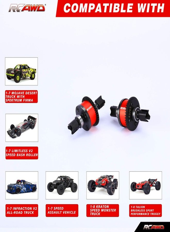RCAWD 40Crmo 42T Differential Assembly with 15T Input Gear for Arrma 1/7 Fireteam Infraction Limitless Mojave 6s 42T Diff Gear 1/8 Kraton Notorious Outcast Talion Typhon 6s Series Upgread Parts - Image 2